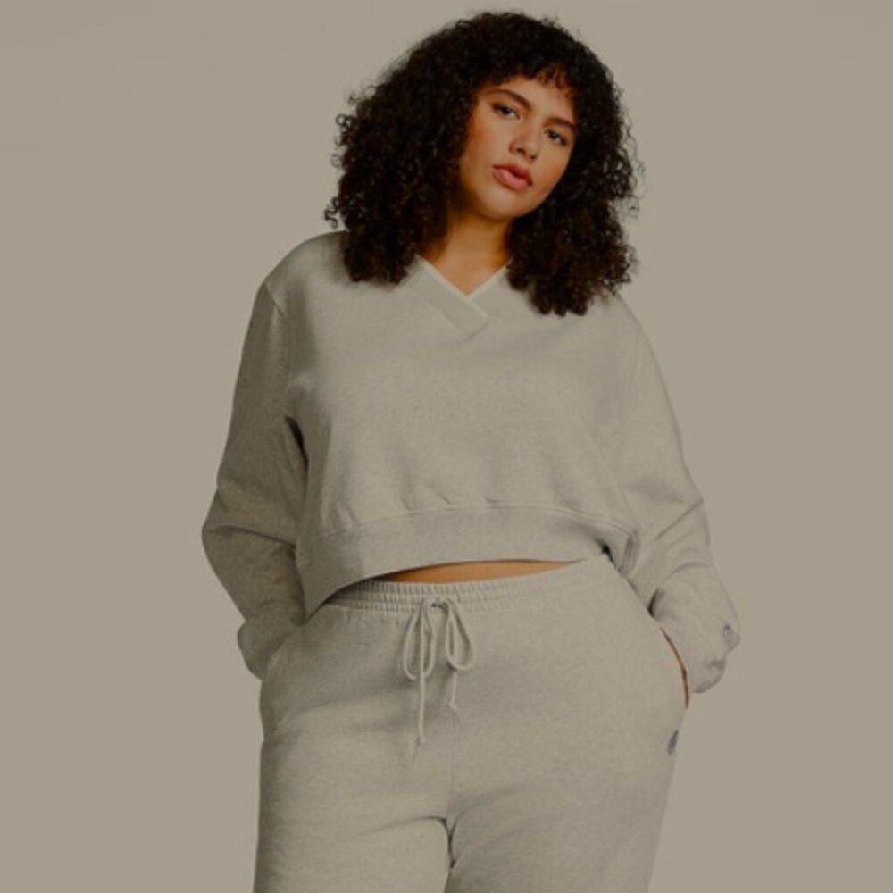 PINK Victoria's Secret Premium Gray Fleece Pullovet Sweatshirt XXL NWT